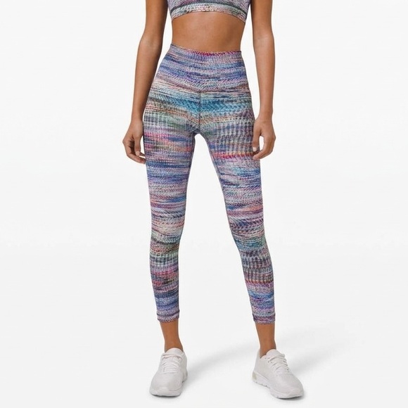 lululemon athletica Pants - NEW LULULEMON Wunder Train High-Rise Tight Digital Oasis White Multi Size 6